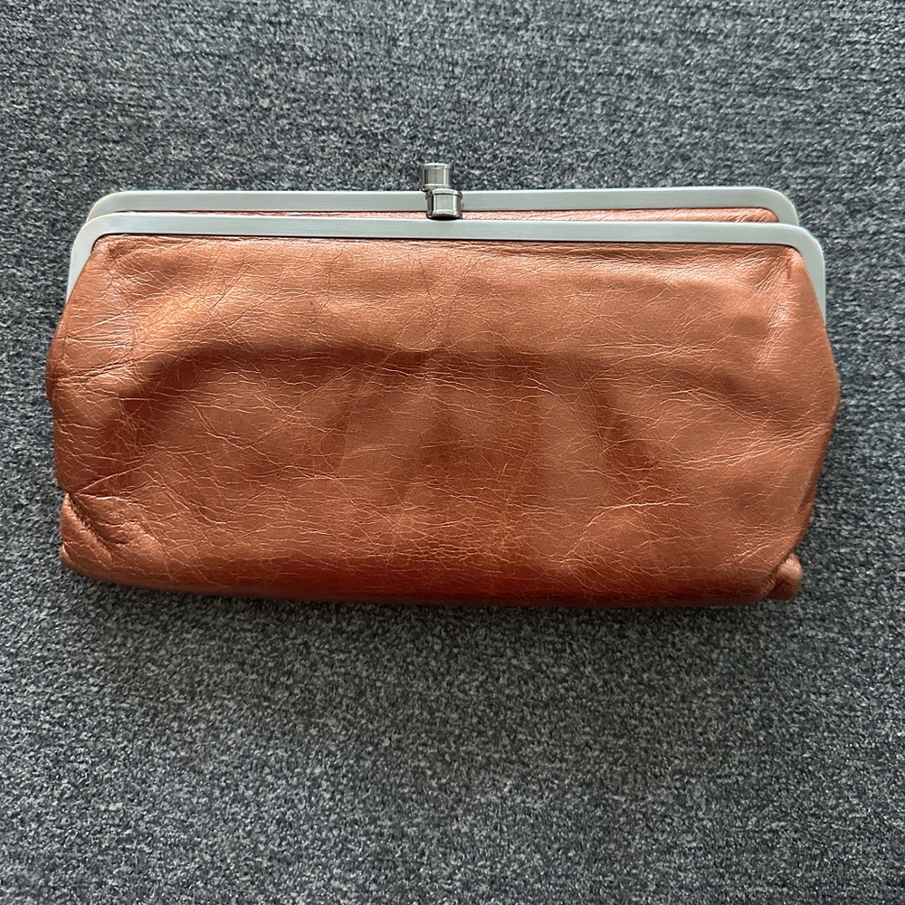 Hobo wallet - double pocket in copper